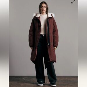 Like New ‘Rag & Bone’ Burgundy Down Filled Parka